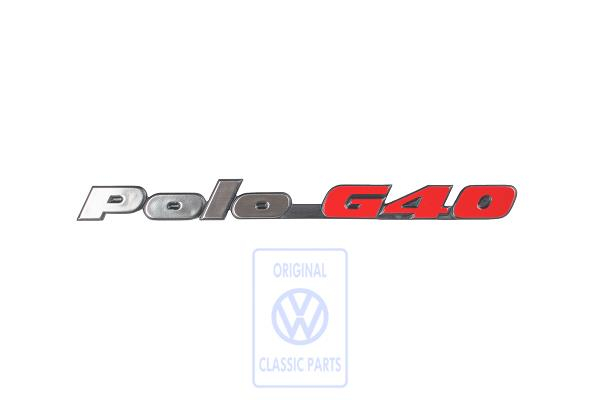 Polo G40 emblem for VW Polo 2F
