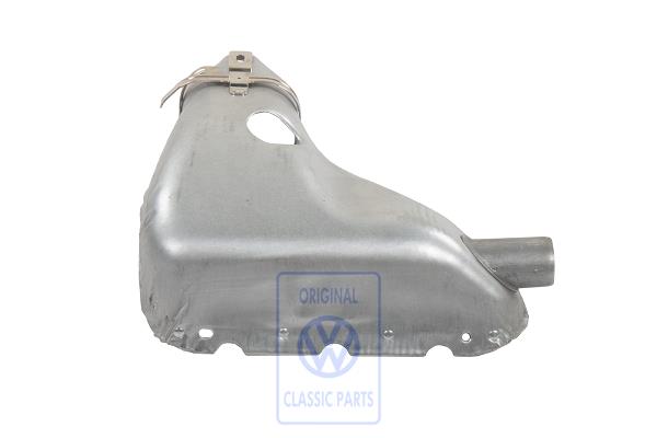 Warm air deflector plate for VW Lupo