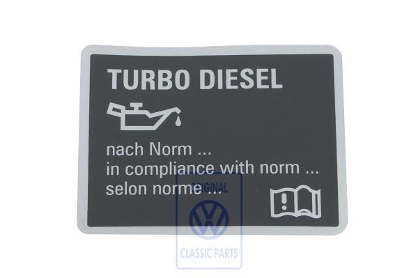 Label for VW Passat B5/B5GP