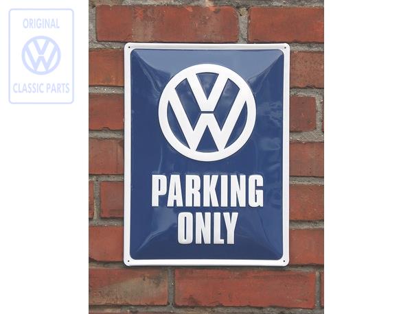 VW parking only tin metal sign