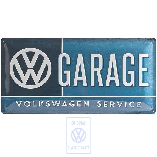 VW Garage Blechschild 25x50 cm ( XL-Format)