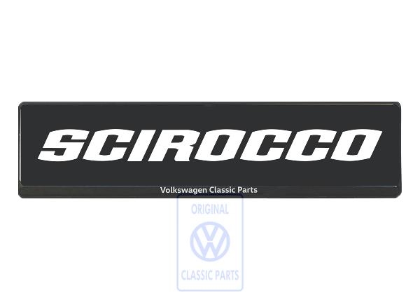 License plate Scirocco