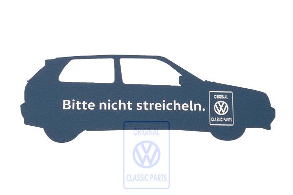 vehicle sticker Golf 3 (to be applied from the outside)