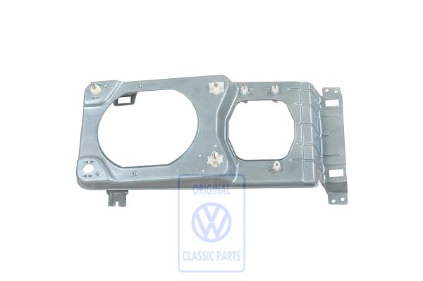 Support frame left-side broadband headlight