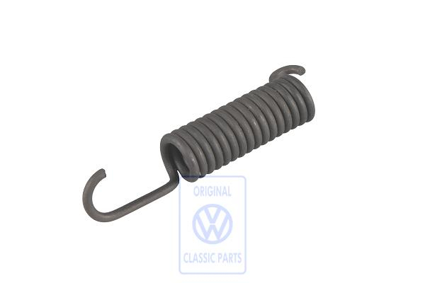 Extension spring top brake lining drum brake
