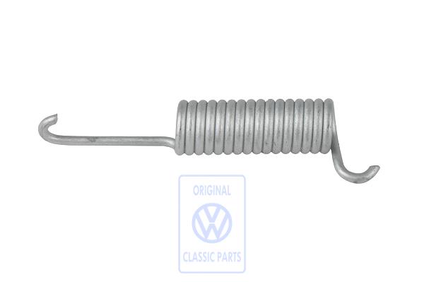 Extension spring right-side brake lining drum brake