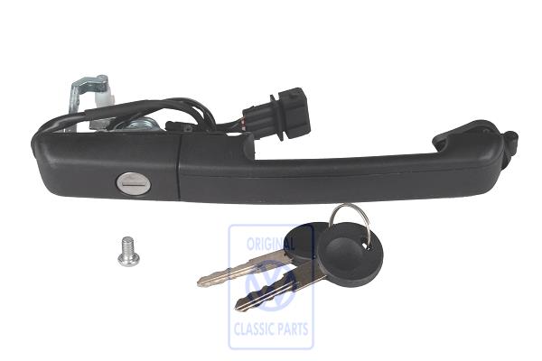 Door handle exterior black right-side Passat B3 B4