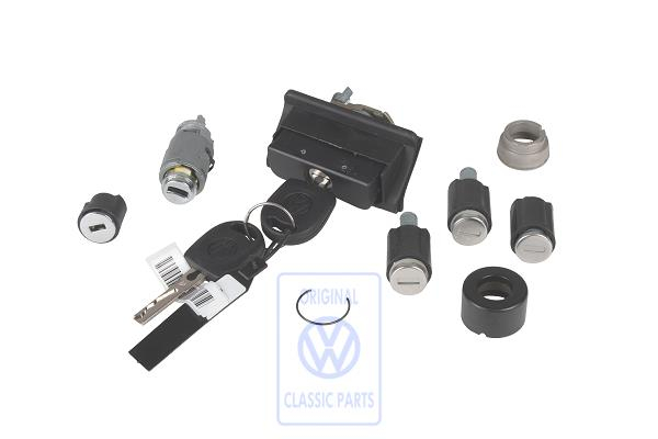 Lock cylinder set for VW Polo Classic