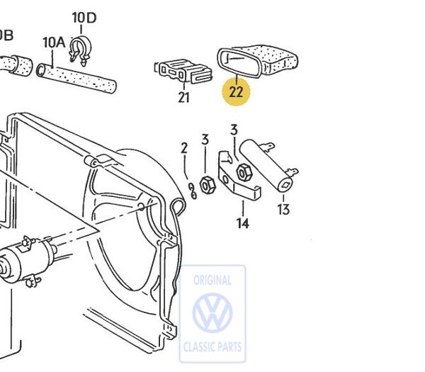 Radiator fan grommet