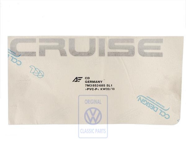 Film lettering for VW Sharan