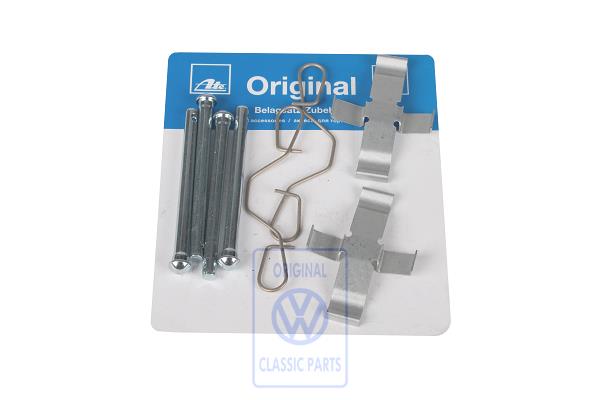 1 kit of fixing components disc brake pads