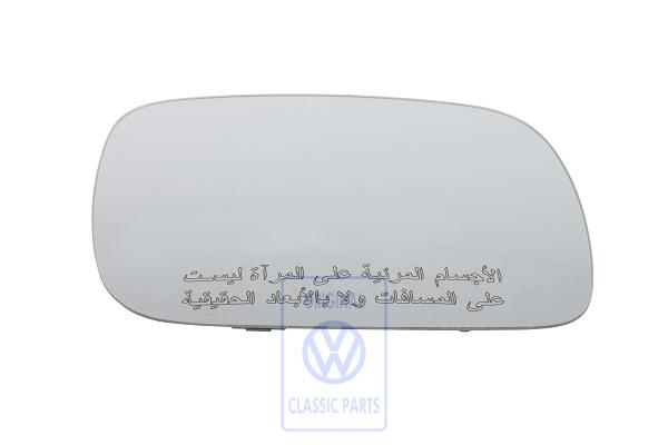 Exterior mirror glass for VW Touareg