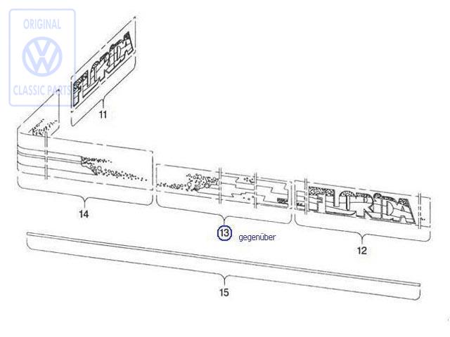 Trim strip  for VW LT1