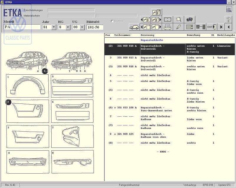 Repair plate Passat 32b