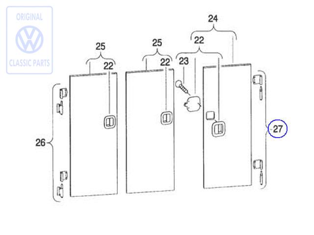 Hinge set for VW Camper Van