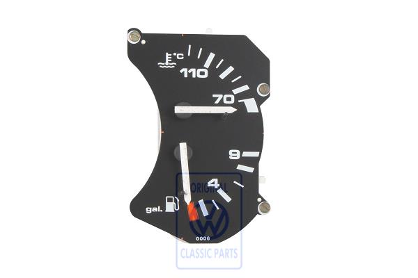 Fuel gauge and coolant temperature display for VW Polo Mk2