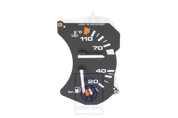 Fuel gauge and coolant temperature display for VW Polo Mk2