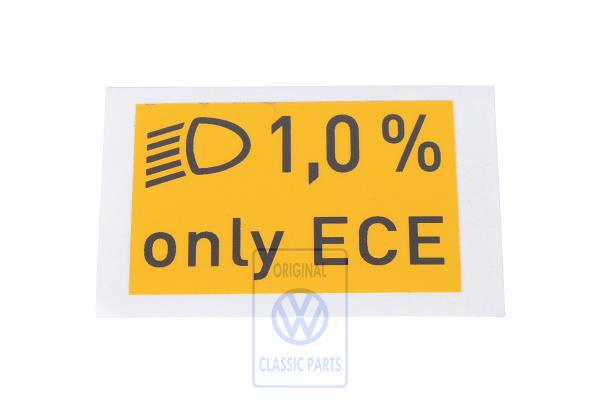 Sign for VW Phaeton