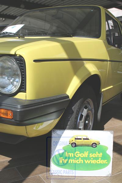 Golf Mk1 tin metal sign