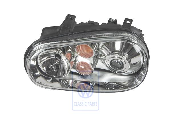 Halogen double headlight for VW Golf Mk4