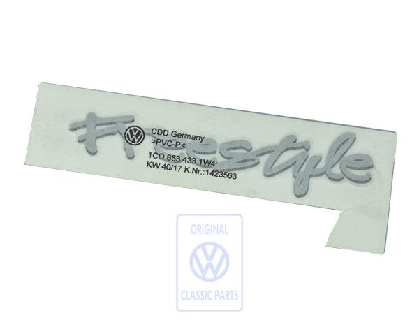 Film lettering for VW New Beetle