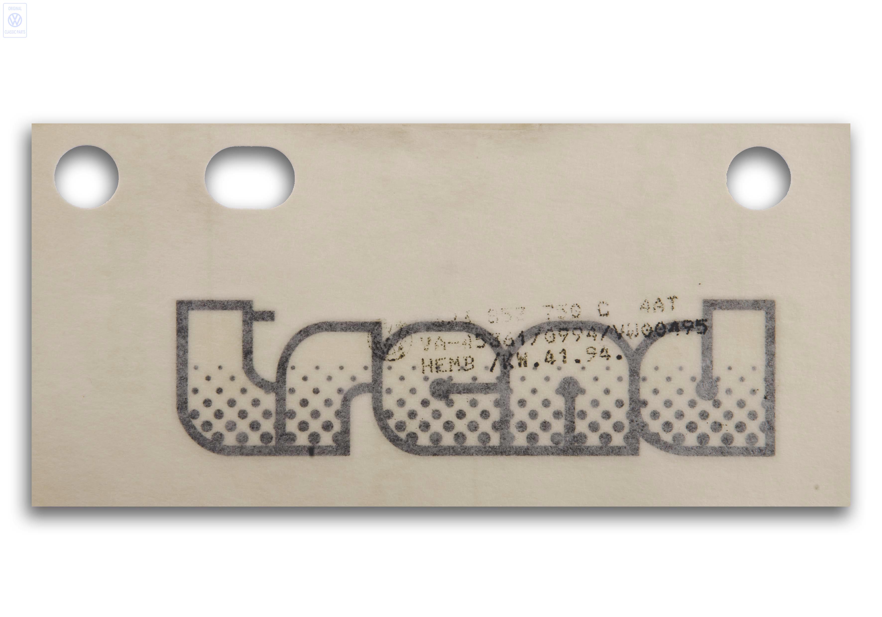 Rear sticker for VW Passat