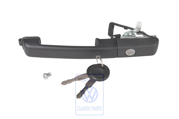 Door handle exterior black right-side Passat B3 B4