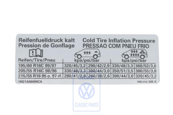 Lable for VW Sharan