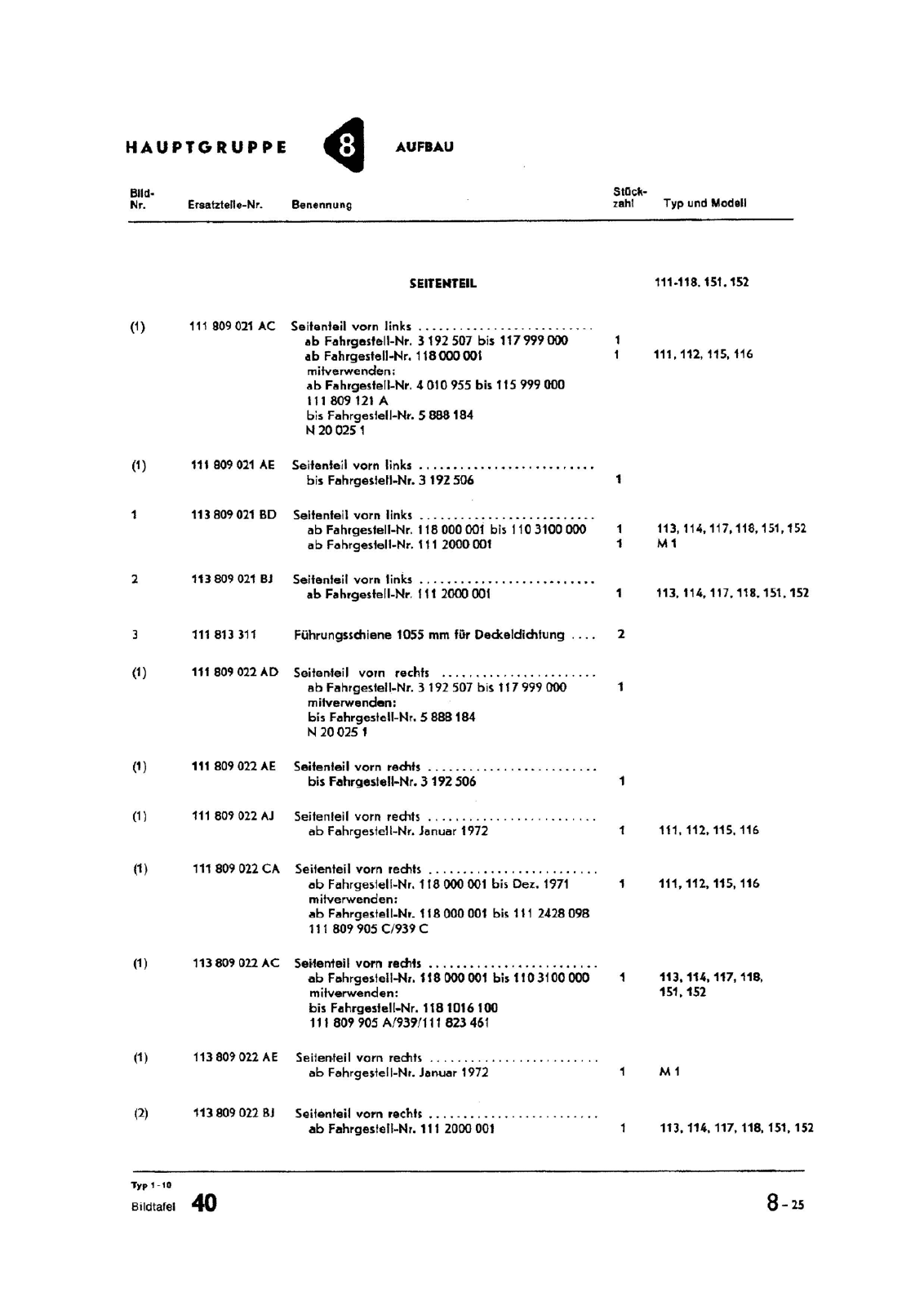Vorschau Typ 1 (Käfer) Seite 584