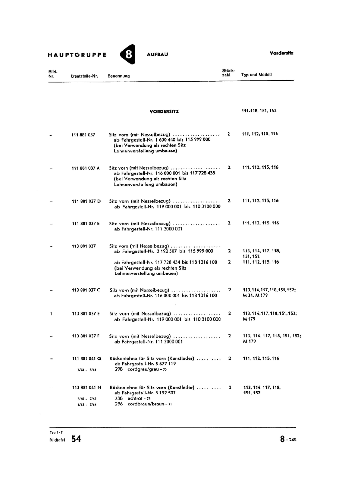 Vorschau Typ 1 (Käfer) Seite 818