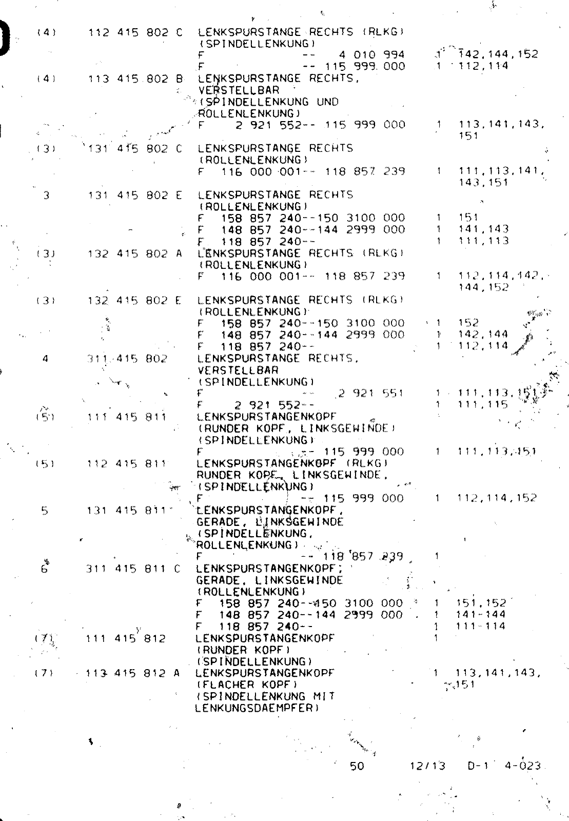 Vorschau VW 1200 1300 F-118 2050 000 Seite 652