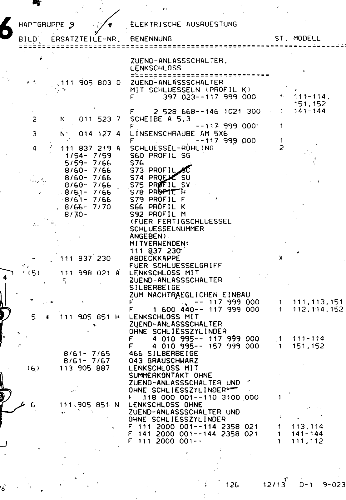 Vorschau VW 1200 1300 F-118 2050 000 Seite 1166