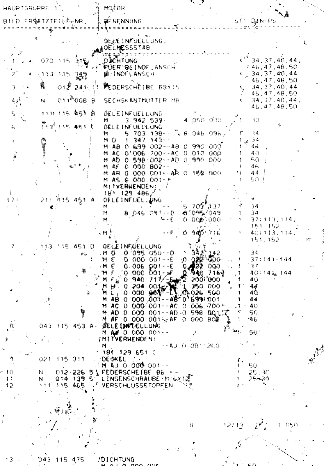 Vorschau VW 1200 1300 F-118 2050 000 Seite 218