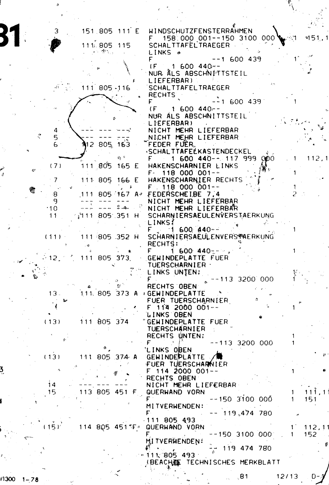 Vorschau VW 1200 1300 F-118 2050 000 Seite 832