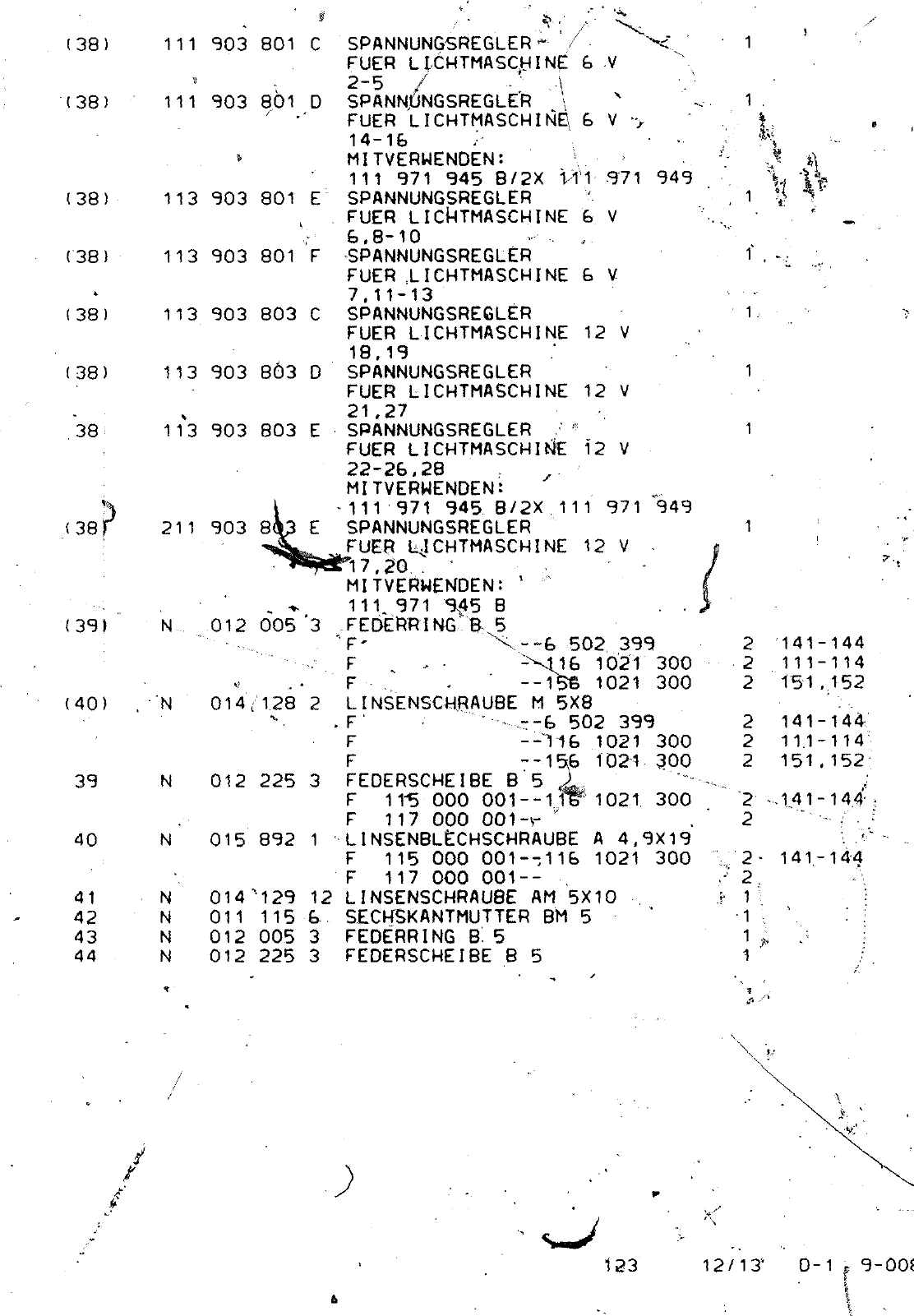 Vorschau VW 1200 1300 F-118 2050 000 Seite 1136