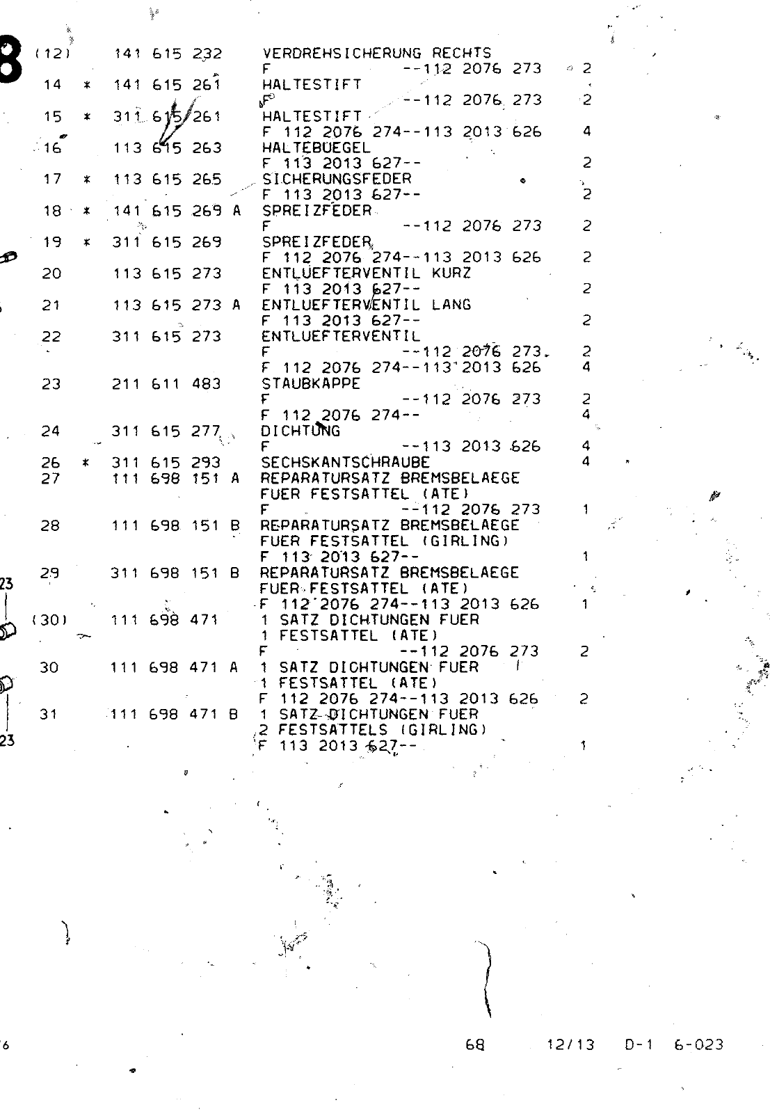 Vorschau VW 1200 1300 F-118 2050 000 Seite 754