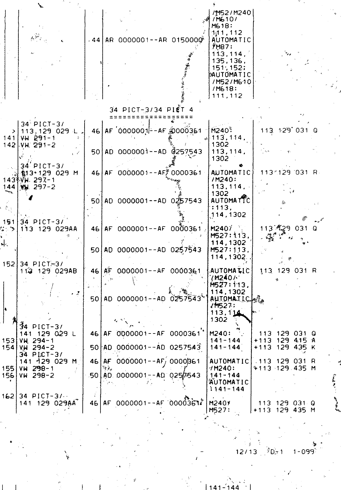 Vorschau VW 1200 1300 F-118 2050 000 Seite 316