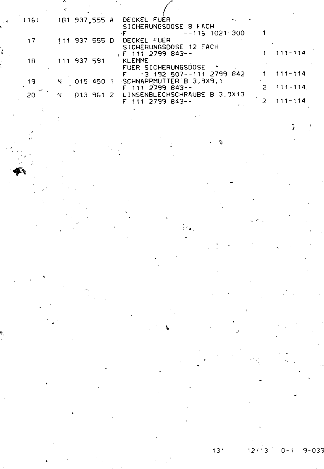 Vorschau VW 1200 1300 F-118 2050 000 Seite 1198