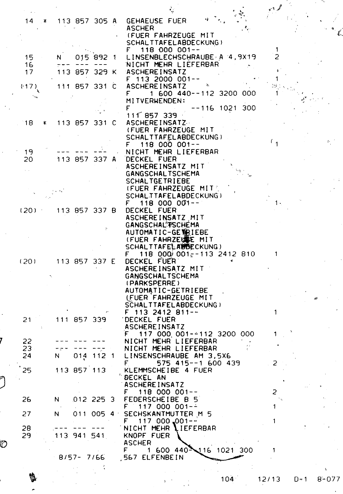Vorschau VW 1200 1300 F-118 2050 000 Seite 980