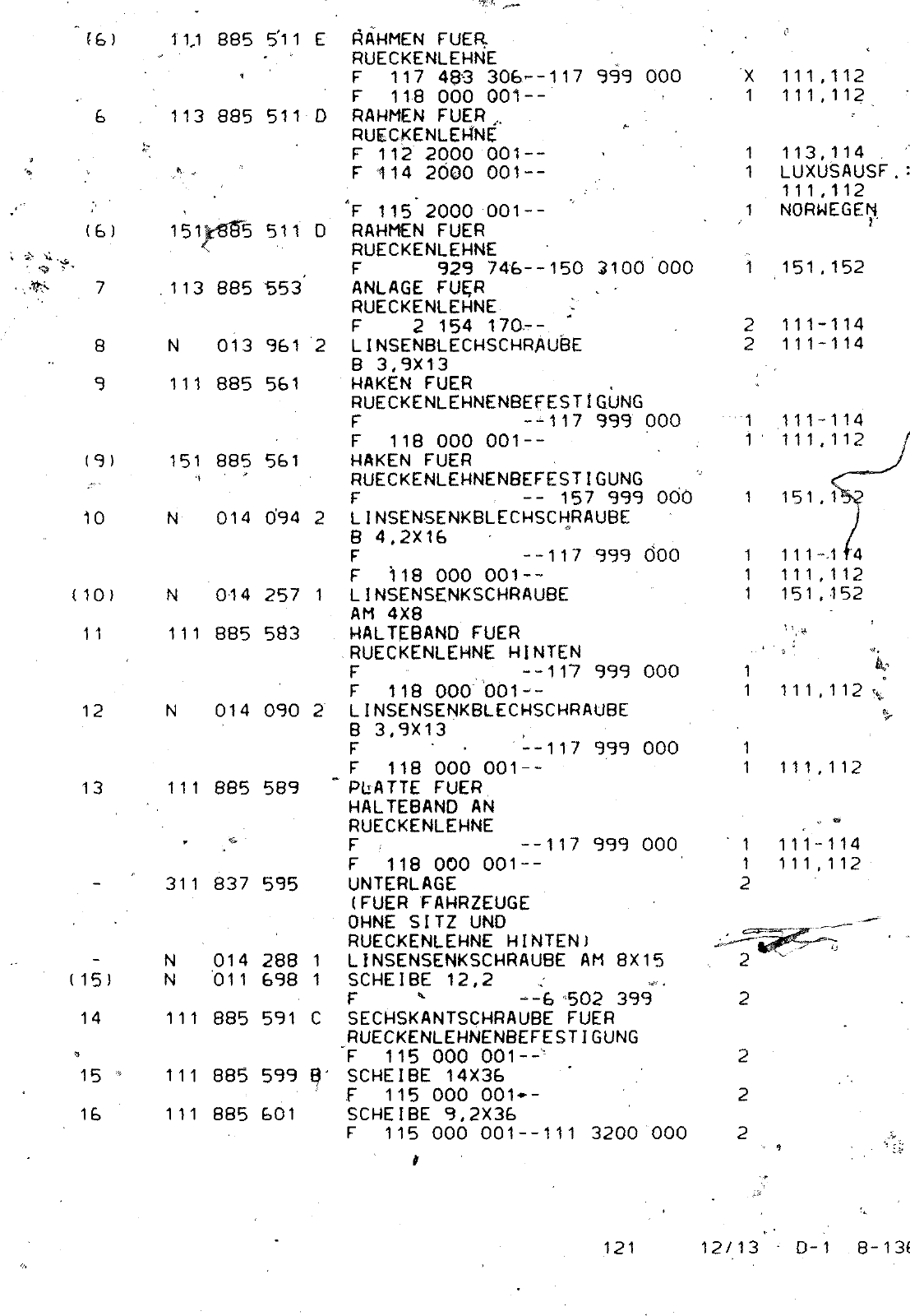 Vorschau VW 1200 1300 F-118 2050 000 Seite 1102