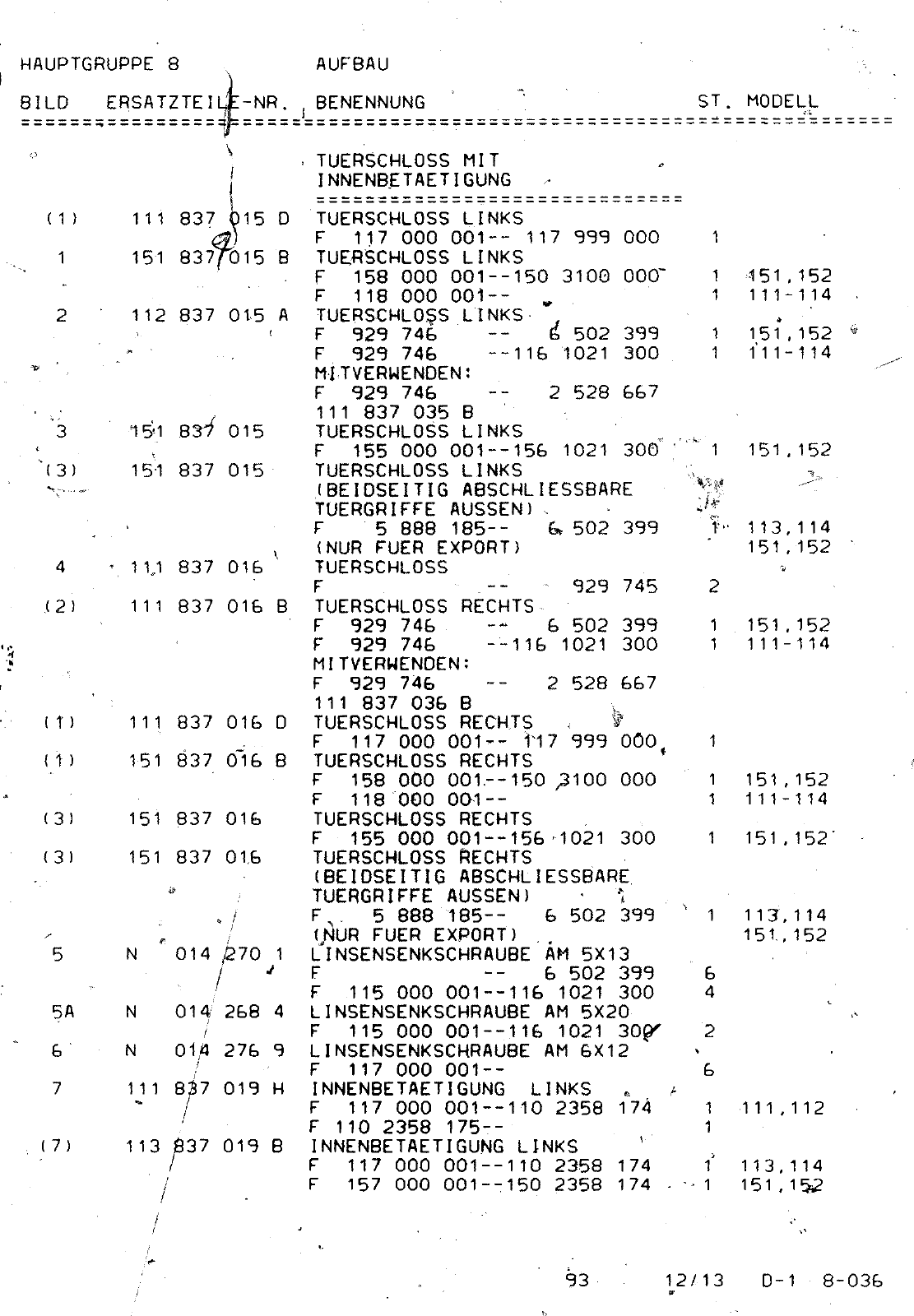 Vorschau VW 1200 1300 F-118 2050 000 Seite 898