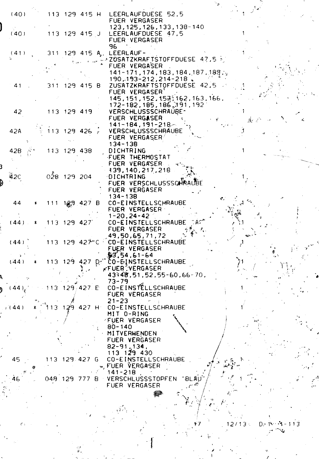 Vorschau VW 1200 1300 F-118 2050 000 Seite 342