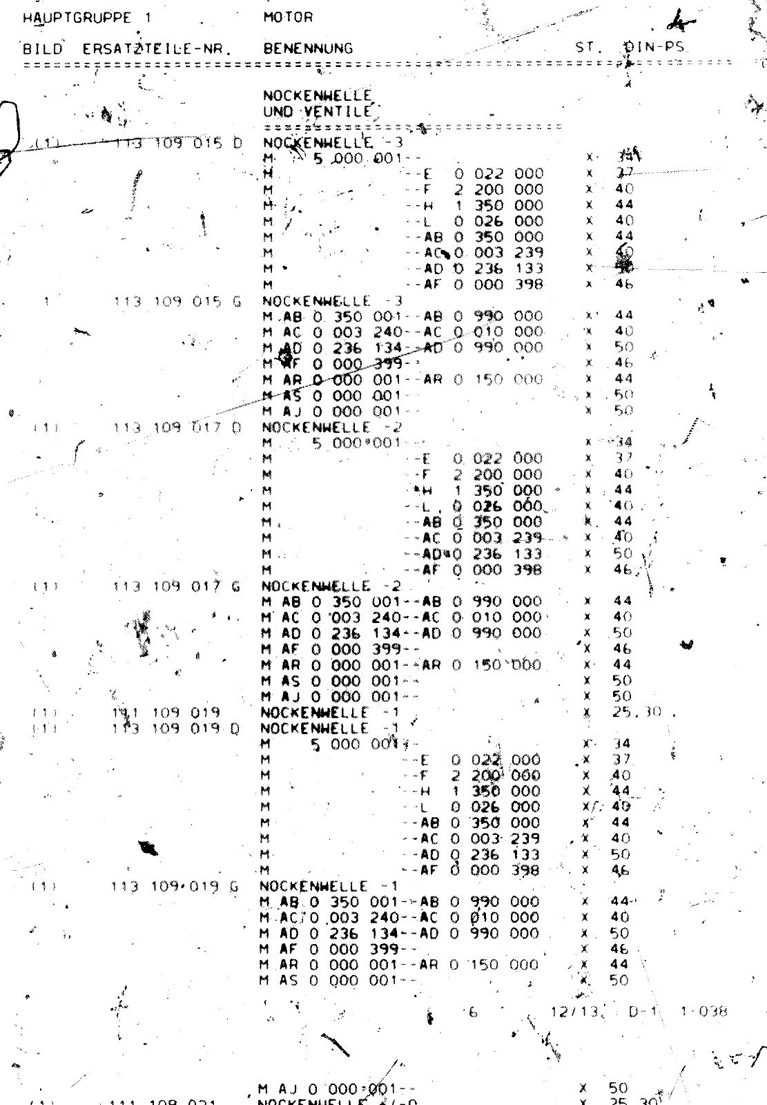 Vorschau VW 1200 1300 F-118 2050 000 Seite 194