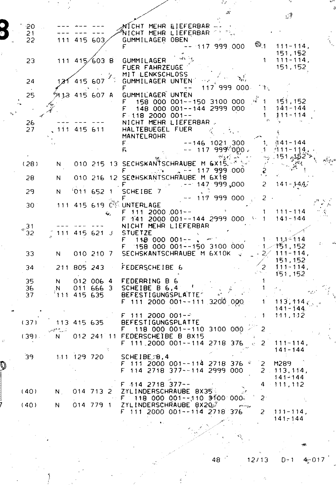 Vorschau VW 1200 1300 F-118 2050 000 Seite 640
