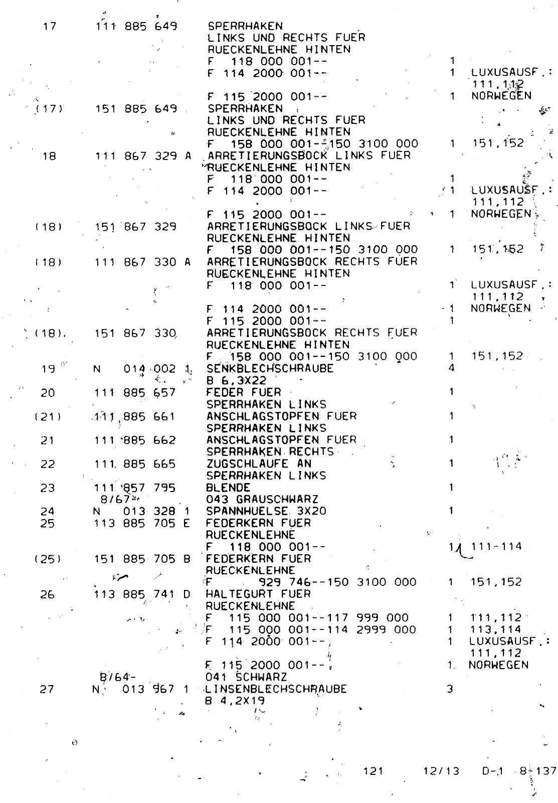 Vorschau VW 1200 1300 F-118 2050 000 Seite 1104
