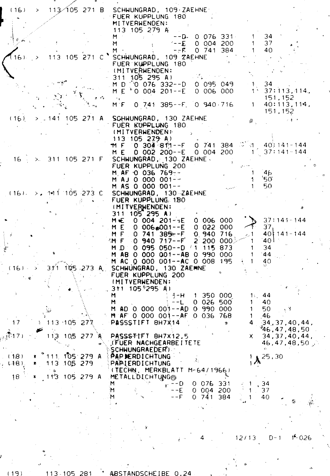 Vorschau VW 1200 1300 F-118 2050 000 Seite 170
