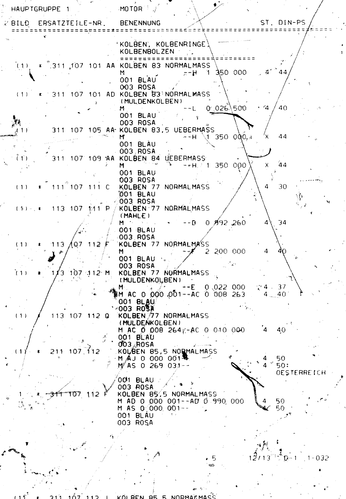 Vorschau VW 1200 1300 F-118 2050 000 Seite 182