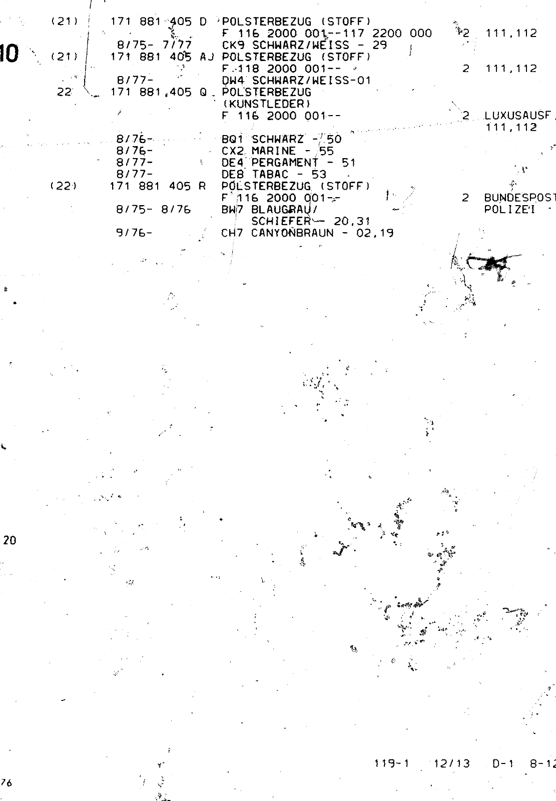 Vorschau VW 1200 1300 F-118 2050 000 Seite 1082
