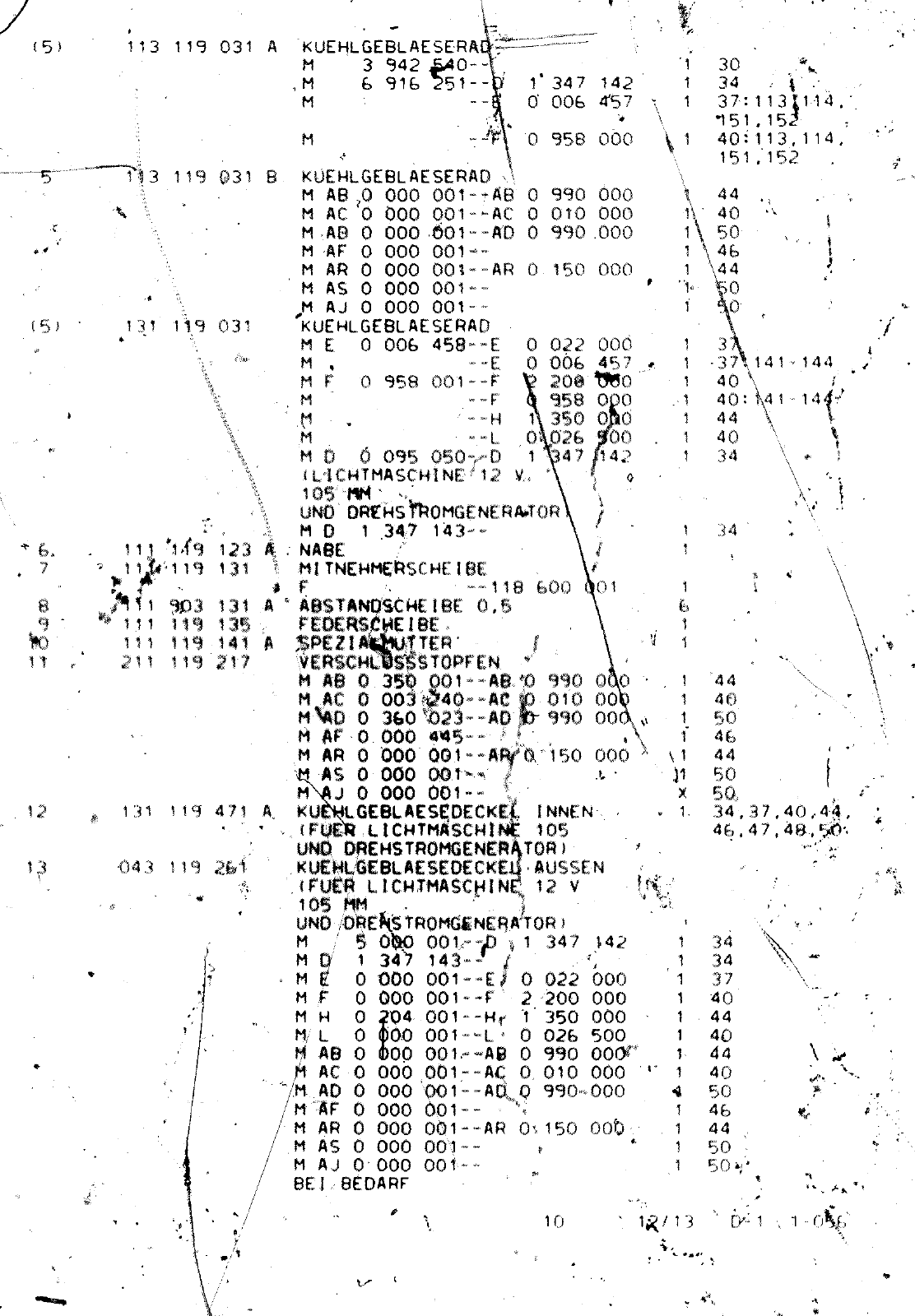Vorschau VW 1200 1300 F-118 2050 000 Seite 230