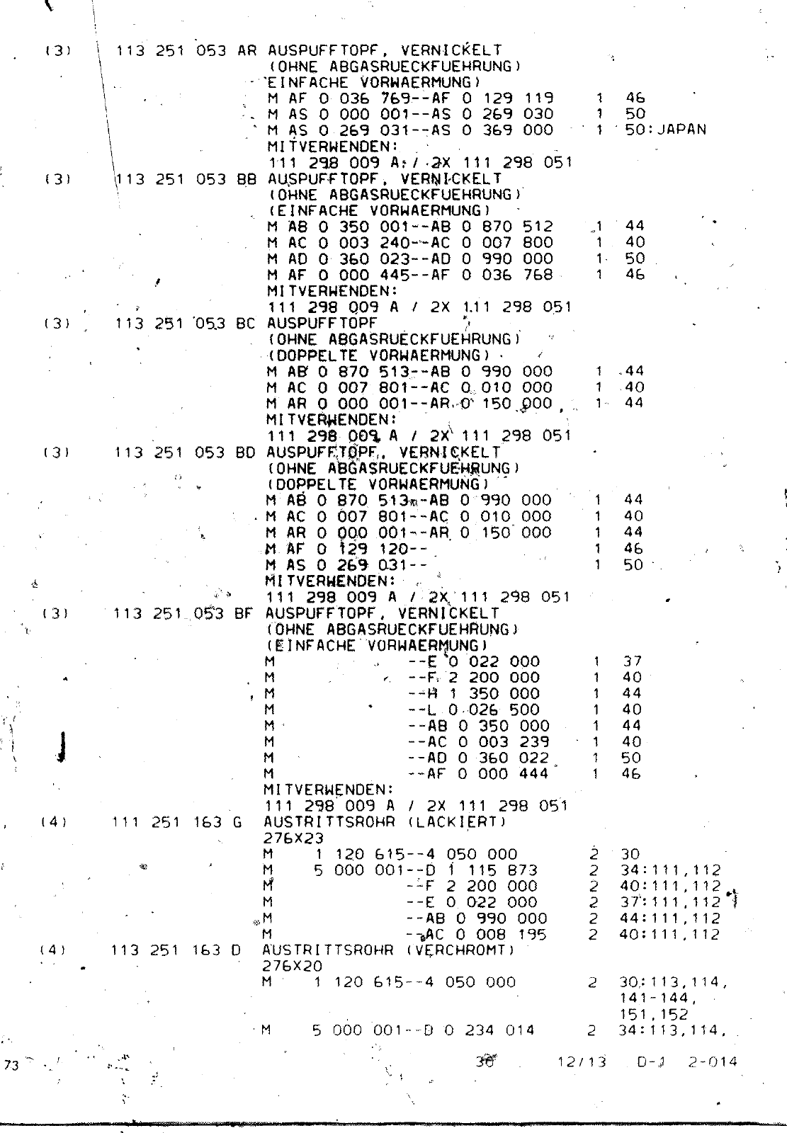 Vorschau VW 1200 1300 F-118 2050 000 Seite 488